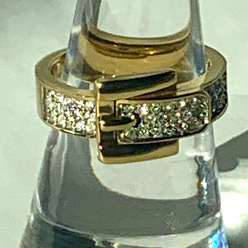 Michael Kors Buckle Pave Ring size 7